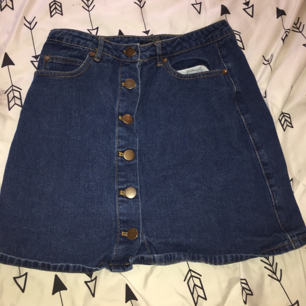 american eagle jean skirt